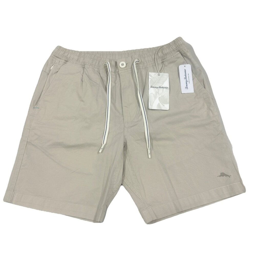 Tommy Bahama Oceanside Stretch Poplin Pull On Shorts Mens XXL French Clay 8"